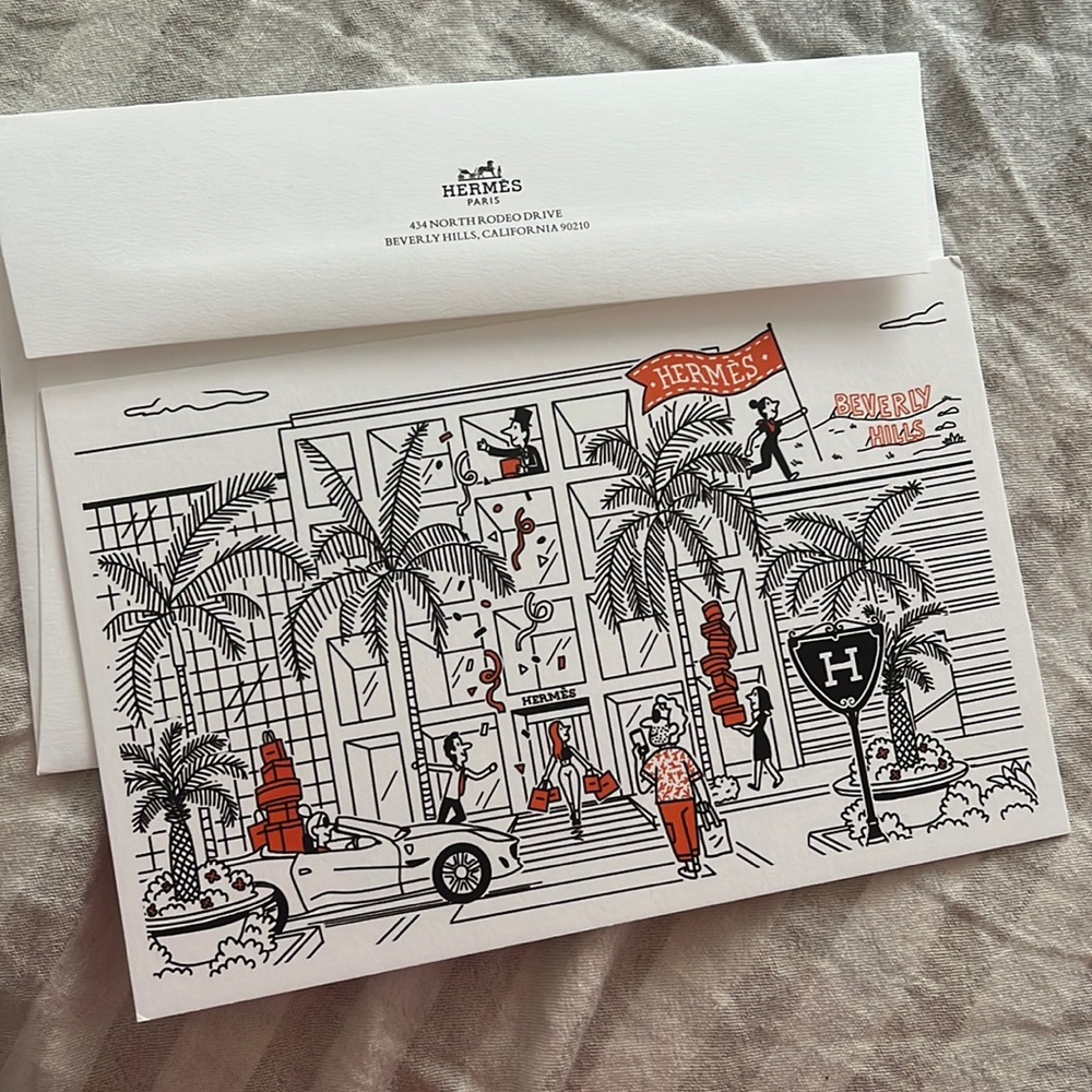 Hermes Beverly Hills greeting card